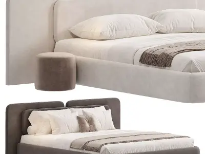 Angelo Bed Low-poly 3D model