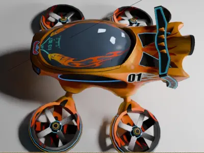 flying car 3D model