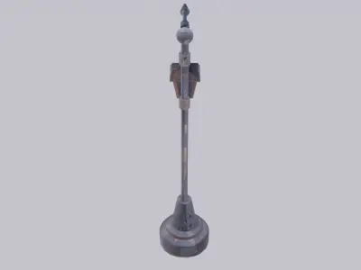 3D Historic Pole Illustration - Detailed and Authentic 3D Model 3D model