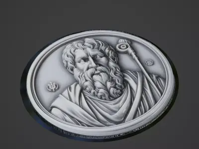 Hipokrat Medallion 3D print model purchase