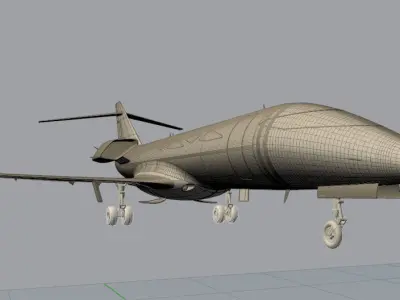 concept learjet Low-poly 3D model