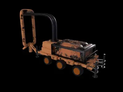 Space Mining Vehicle - Game Ready - PBR 3D model Low-poly 3D model