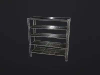 Metal Rack PBR Free low-poly 3D model