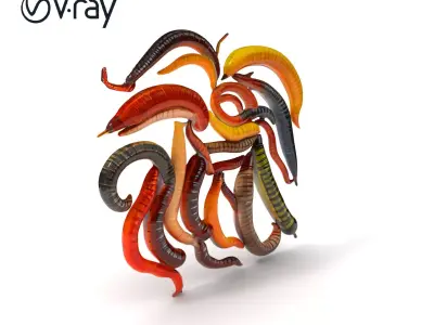 Realistic Centipede Model Pack Low-poly 3D model