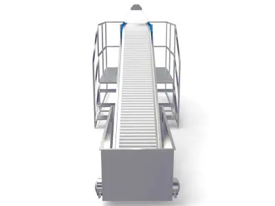 Plastic Modular Inspection Elevator Low-poly 3D model