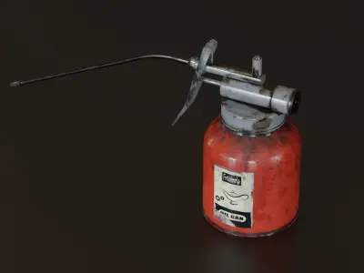 Oil Gun  Low-poly 3D model