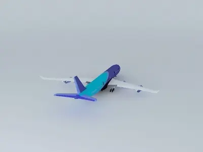 AirAtlanticOcean Airbus A340-300 with interior  Free 3D model
