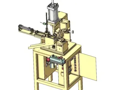 Electric Motor Rotor End Plate and Shaft Pressing Machine 3D model