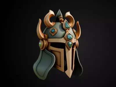 Stylized Persian Helmet - Sandstorm  3D print model