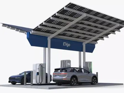 Lucid Electric Cars on EVgo Fast Charging Station 3D model