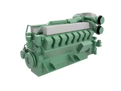 Diesel engine 3D model purchase