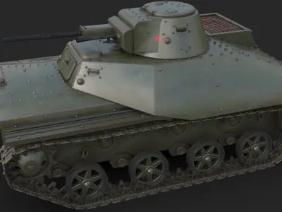 Tank T 40 Mental ray 3D model