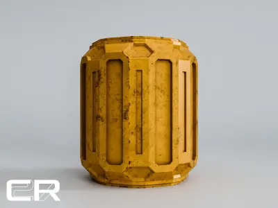 Sci-Fi Cylinder Prop Low-poly 3D model
