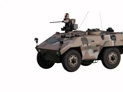 ARMED 4X4 ALL TERRAIN VEHICLE 3D model