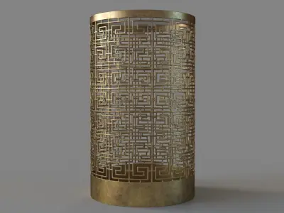 Algernon Accent Table Gold 3D model