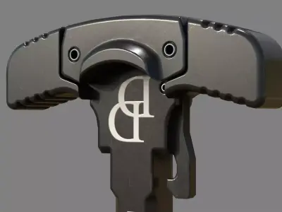 GRIP-N-RIP Charging Handle - Replica - LOW POLY Low-poly 3D model