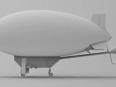 An Airship Industry Model Low-poly 3D model