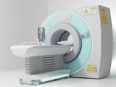 MRI Machine Realistic 3D Model Low-poly 3D model