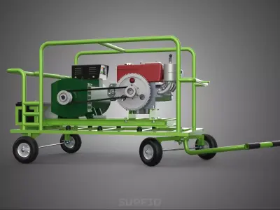 PORTABLE WELDER WELDING POWER DIESEL ENGINE GENERATOR GENSET KVA 3D model