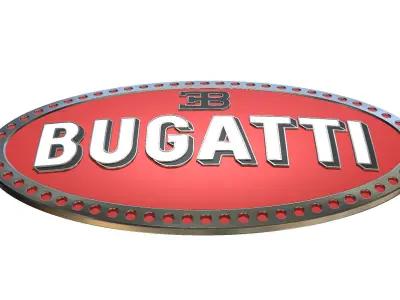 bugatti logo 3D model by 3dlogoman