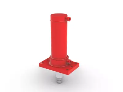 Hydraulic Cylinder 3D model from CGTrader