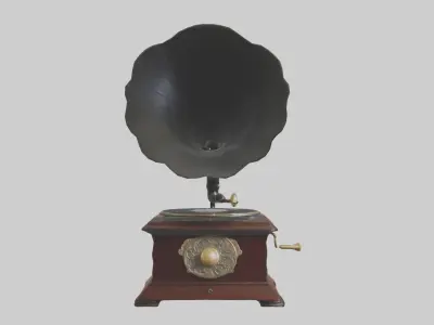 Classic Phonograph Model Low-poly 3D model
