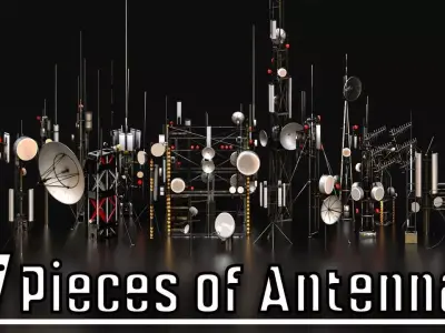 27 pieces of antenna 3D Model Pack