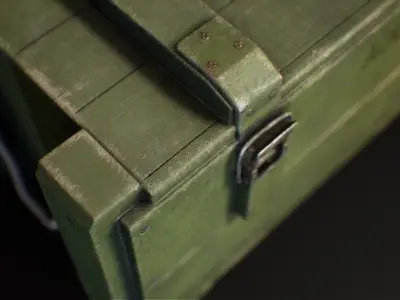 PBR Army Box - 4K Low-poly 3D model