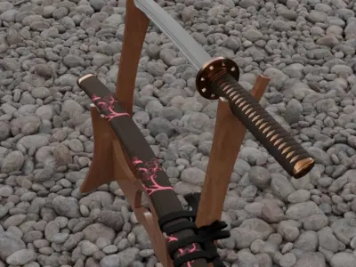 katana reflection of train 3D model