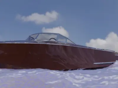 Vintage 3D Boat 3D model