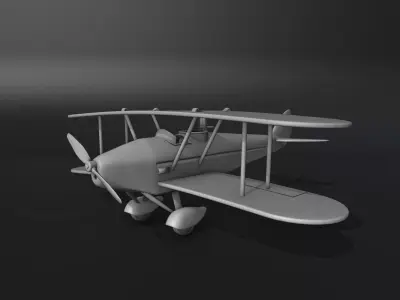 Biplane From Indiana Jones Movie 3D print model