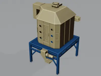 Cooling with Crumble Sanitization Machine Low-poly 3D model