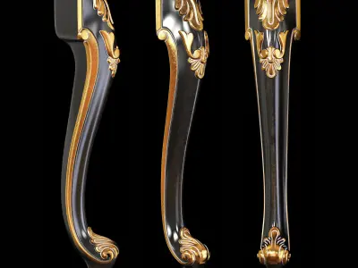 Classic leg 004 3D model