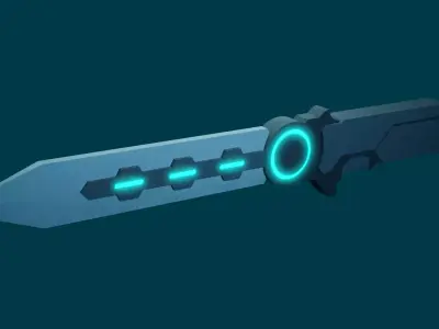 Stylish knife Free low-poly 3D model
