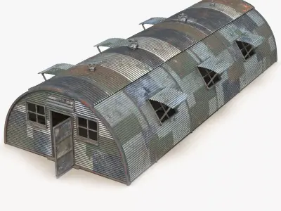 Quonset Barrack 3D model