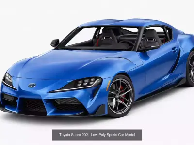 Low Poly Sports Cars Pack 5 Vehicles Modern Performance Set