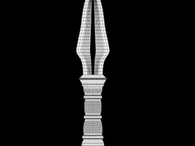 Dagger model for Game FX Low-poly 3D model