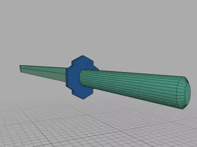 3D Low poly sword Free low-poly 3D model