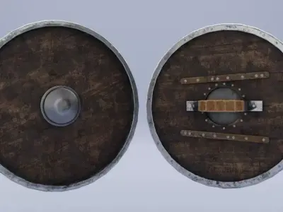 Viking Shield 2K Low-poly 3D model