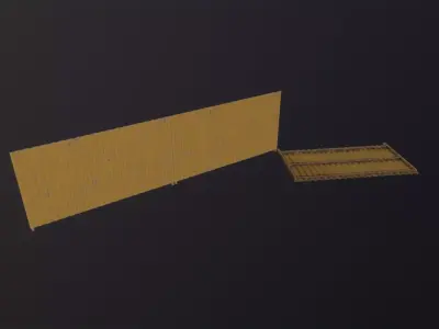 Corrugated Fence 3D Model Low-poly 3D model