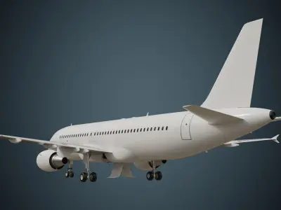Airliner 1A Low-poly 3D model