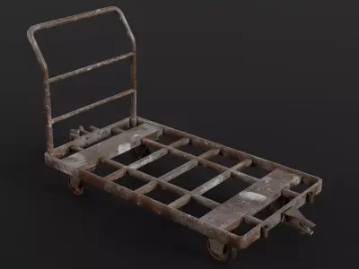 Industrial Cart Low-poly 3D model