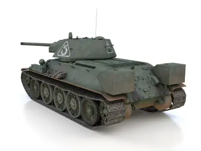 T-34-76 - Model 1942 - Soviet medium tank - 5 3D model