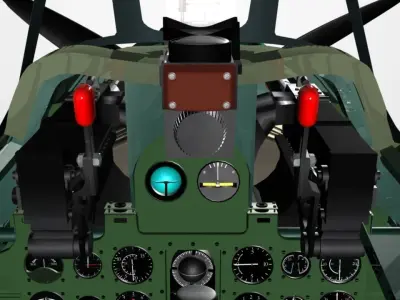 A6M232 Japan Zero From FlightManeger To AutomaticAnimesyon Zero Low-poly 3D model