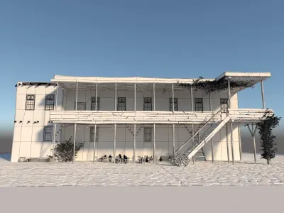 Medieval inn 3D model get