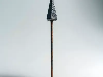 Realistic Rusty Metal Spear 3D Model Low-poly 3D model