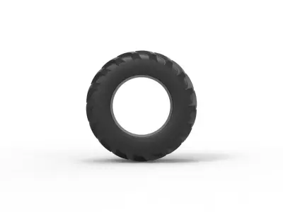 Offroad tire 2 Scale 1 to 25 3D print model