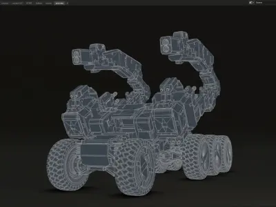 scifi-model551 armored vehicle 3D model