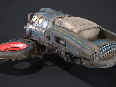 Old Sci Fi Ship 3D model