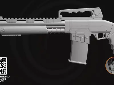 Vanguard Tactical Carbine - Special Ops Compact Assault Rifle 3D model